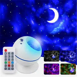 Projecteur Led 3 en 1 avec ciel étoilé et galaxie, lampe avec télécommande, USB, idéal comme cadeau pour enfant 