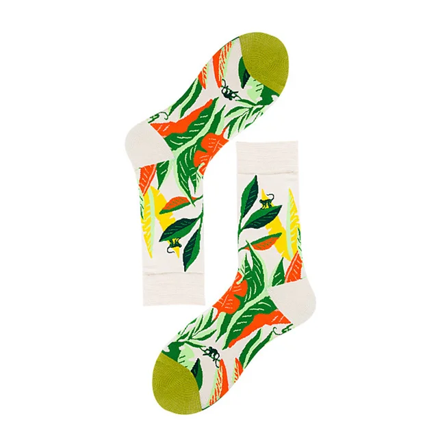 Unisex Fashion Art Men Sock 3D Print Fruit Happy Socks Avocado Apple Cherry Crew Men Funny Meias Cotton Harajuku Soft Socks 33