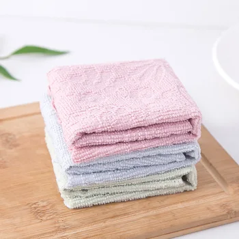 

1Pcs Cleaning Towel Anti-grease Super Absorbent Home Washing Dish Wiping Rags 3Colors Microfiber Kitchen Supplies