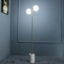 Мраморный напольный светильник, напольный светильник E27, декоративный светильник, двойной белый стеклянный абажур, латунный Цвет, простой дизайн, светильник ing