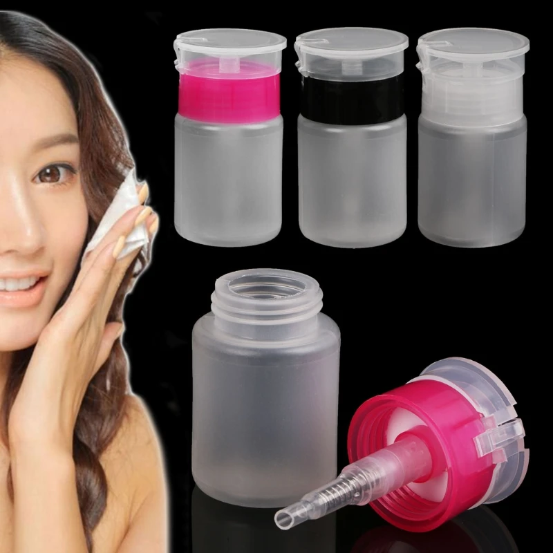 

70ml Nail Art Clear Empty Pump Dispenser Cleanser Bottle Manicure Press Bottles