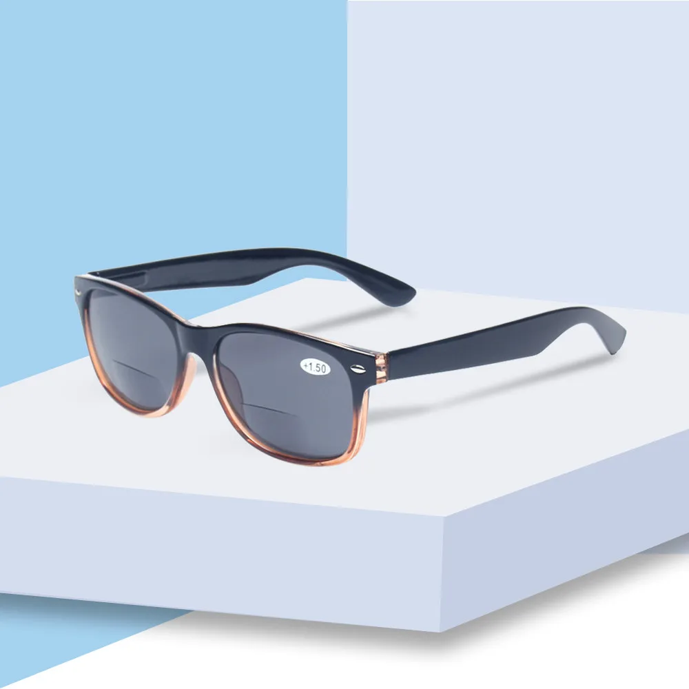 

Bifocal Reading Glasses Lens Presbyopia Glasses Outdoor Fishing Sunglasses Hinge Grey Plastic Fashion Spring Men and Women