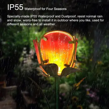 

2pcs Outdoor Solar lamps Lights Garden Solar Flower Light For Pathway Decorative Waterproof Auto Lighting Outdoor Solar Lights