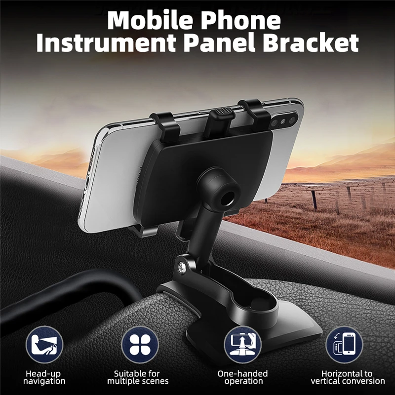 cell phone stand for desk SYRINX Car Holder Easy Clip Mount Stand Adjustable Cell Smartphone Support Black For Universal Mobile Phone GPS Display Bracket mobile phone stand