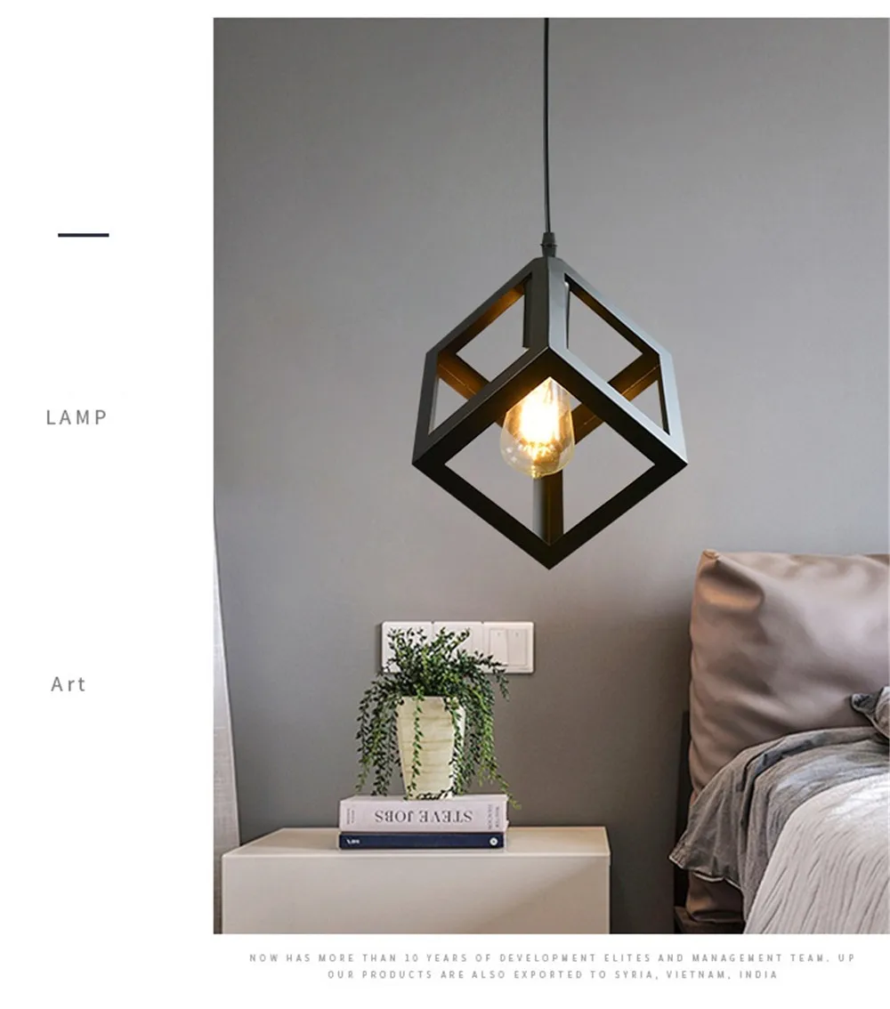 Retro Iron Pendant LIght LED Edison Industrial Wind Vintage Hanging Lamp Loft Decor Dining Room Lights Antique Home Lighting (2)