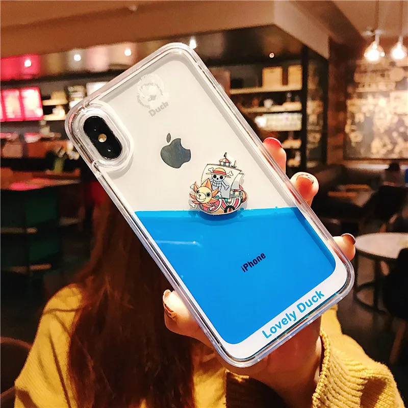 Cute Cartoon Dynamic Liquid Phone Cases For Iphone 12 11 Pro Max Case Hard Shell Soft Edge Cover For Iphone 11 Pro Case Fundas Phone Case Covers Aliexpress