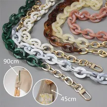 45cm/90cm Woman Chain Resin Strap Accessory Detachable Cross Body Bag Strap Replacement Acrylic Shoulder Handle Chain