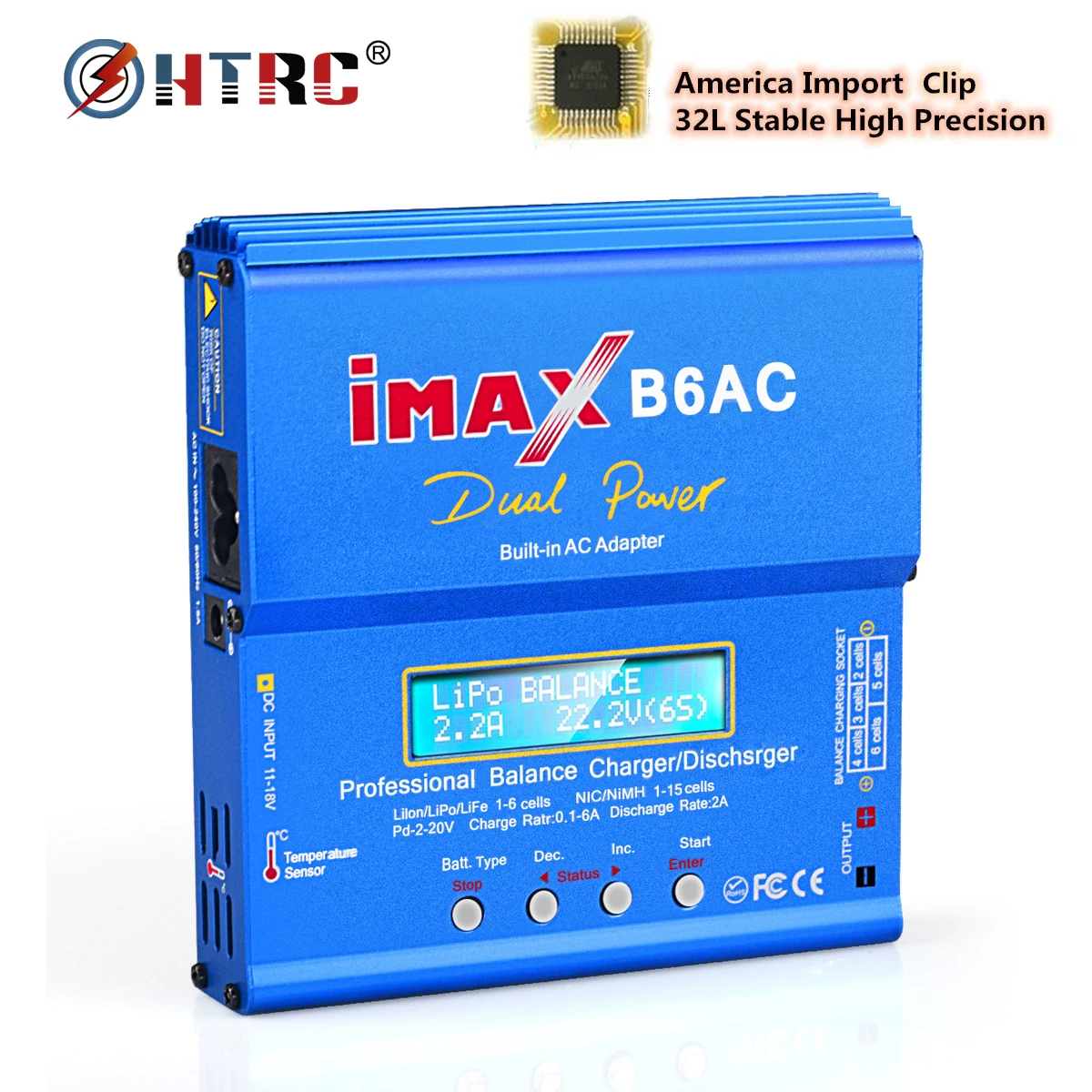 HTRC iMAX B6 AC Липо Батарея баланс Зарядное устройство iMAX B6AC 80 Вт 6A двойной Мощность никель-металлогидридные батареи Батарея баланс Зарядное