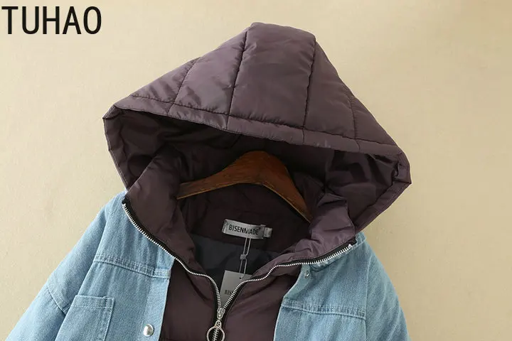 TUHAO размера плюс 5XL 4XL 3XL парка женские зимние пальто винтажные повседневные куртки с капюшоном женские толстые теплые парки Женское пальто LZ85
