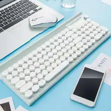 USB перезаряжаемая Беспроводная клавиатура мышь комбинированная мультимедийная компьютерная геймерская Бесшумная клавиатура с дизайном телефона
