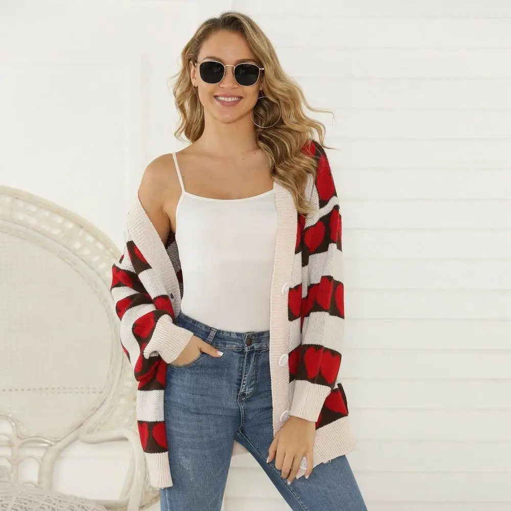 LOUIS Джейсон Для женщин свитер для отдыха с v-образным вырезом и надписью Love