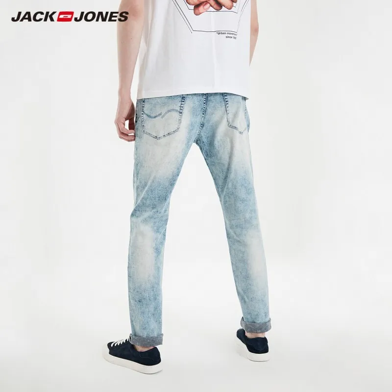 JackJones мужские зимние обтягивающие потертые вымытые джинсы мужская одежда | 219132513