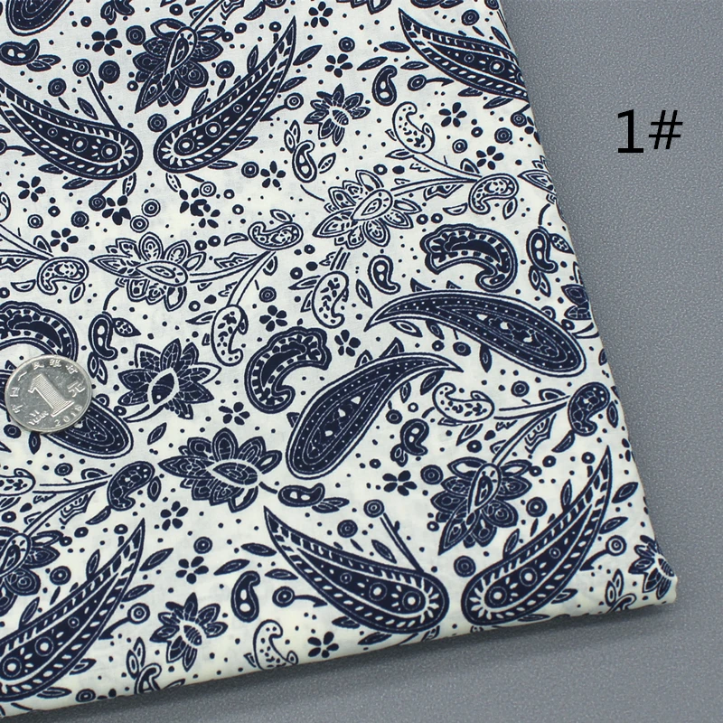 

147x50cm Pastoral Style Floral Cotton Fabric Vintage Apparel Sewing Material Poplin Fabrics For Diy Handmade Patchwork