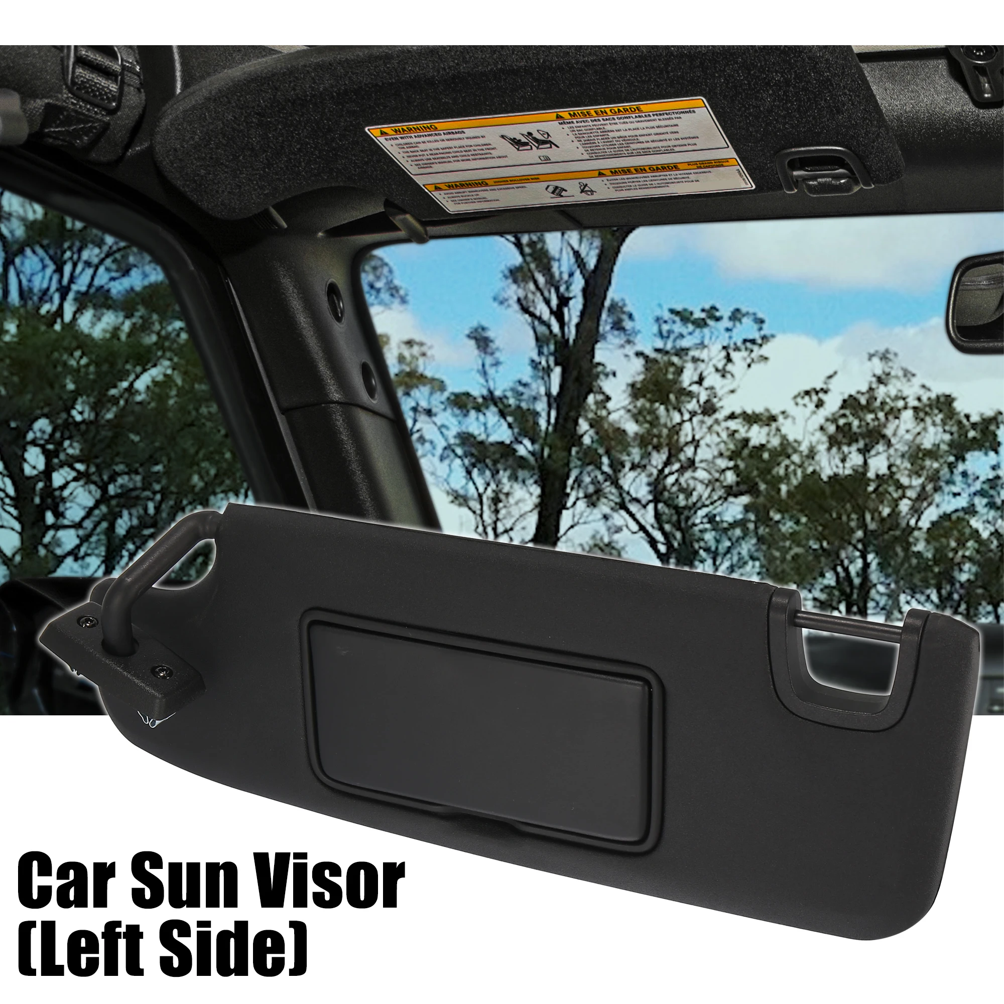 X Autohaux Car Sun Visor with Mirror Front Left Side for Jeep Wrangler JK  2007 2008 2009 2010 2011 2012 2018 6CJ07DX9AA Black|Sun Visors| - AliExpress