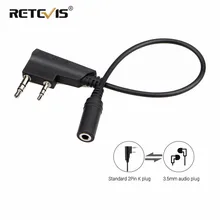 Retevis – talkie walkie TCK01 2 broches à 3.5mm, câble de transfert Audio pour oreillettes de téléphone femelle, RT21 RT22 RT24 RT7 RT27 H777