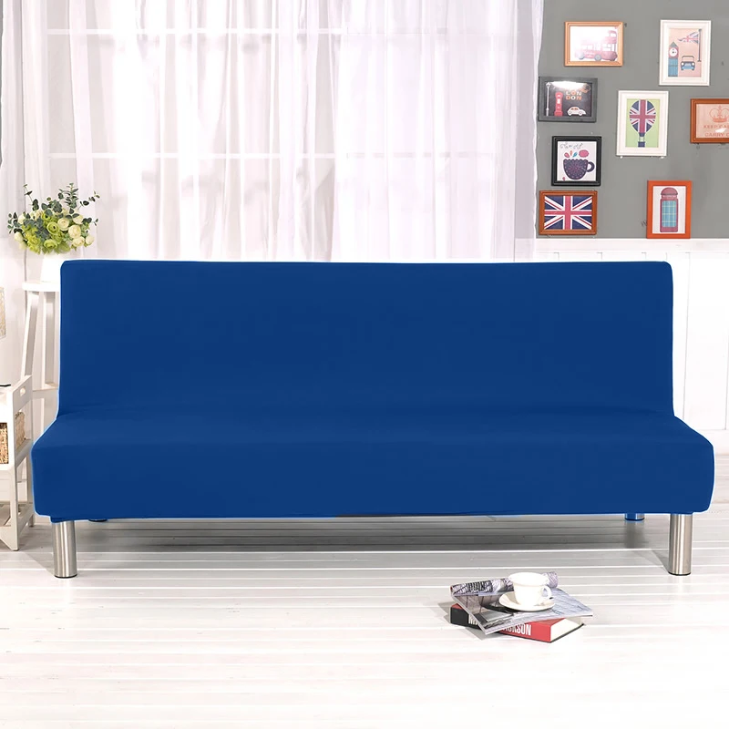 Royal Blue Универсальный чехол для дивана, кровати без рукавов, складное современное сидение, растягивающиеся Чехлы, дешевые чехлы для дивана, эластичный чехол из спандекса - Цвет: Royal Blue