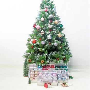 

12pcs 5.5cm Christmas Ball Ornament DIY Christmas Tree Hanging Ball New Year Party Scene Decoration Balls Creative Gift