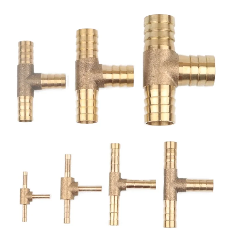 2Pcs In Ottone 4 Millimetri ~ 20 Millimetri Equal Tee Connettore Per Tubo Di Acqua Pompa Di Aria Linea Di 3 Vie Adattatore Tubo Del Gas Di Riparazione