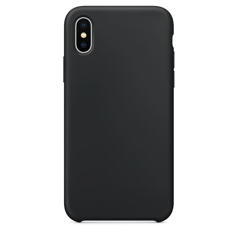 1:1 Официальный силиконовый чехол с логотипом для iPhone 7 8 Plus 11 Pro Max чехол для iPhone X XS Max XR 6 6S Plus жидкий силиконовый чехол - Цвет: Черный