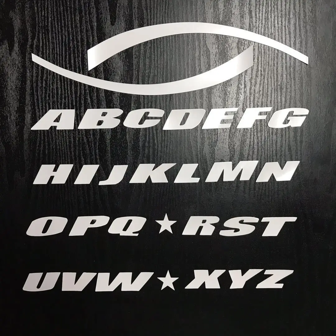 

Universal Car Sticker White Car Tire Tread 3D Letter Motorcycle Stickers A-Z 0-9 English Letter Styling DIY Decoration Sticker