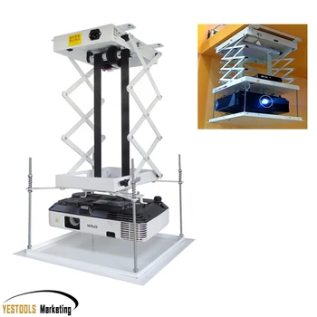 

Projector Bracket 1M Motorized Electric Lift Scissors Projector Ceiling Mount Projector Lift With Wireless Remote