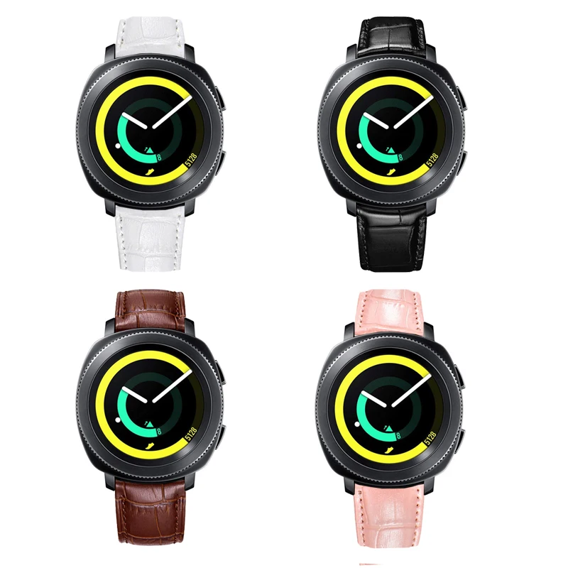 

Ремешок кожаный для наручных часов, сменный Браслет для часов Samsung Gear Sport S4 Active 2/Watch 3 41 мм/Watch 42 мм 20 мм 22 мм