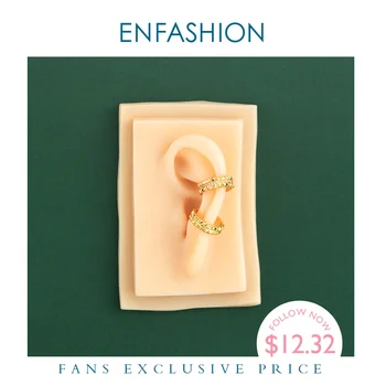

ENFASHION Punk Pyramid Crystal Ear Cuff Clip On Earrings For Women Fake Piercing Earings 2020 Fashion Jewelry Kolczyki E201162