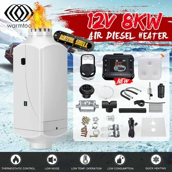

Car Heater 12V 8KW Air Diesel Heater with LCD Monitor Key Switch Remote Control Free Silencer 10L Tank for RV Motorhome Trailer