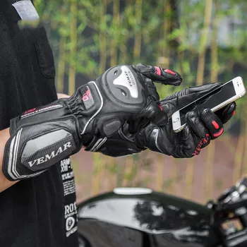 

Vemar Highway Racing Gloves Winter Skiing Shatter-resistant Warm Genuine Leather And Really Carbon Motorcycle Cycling Gloves