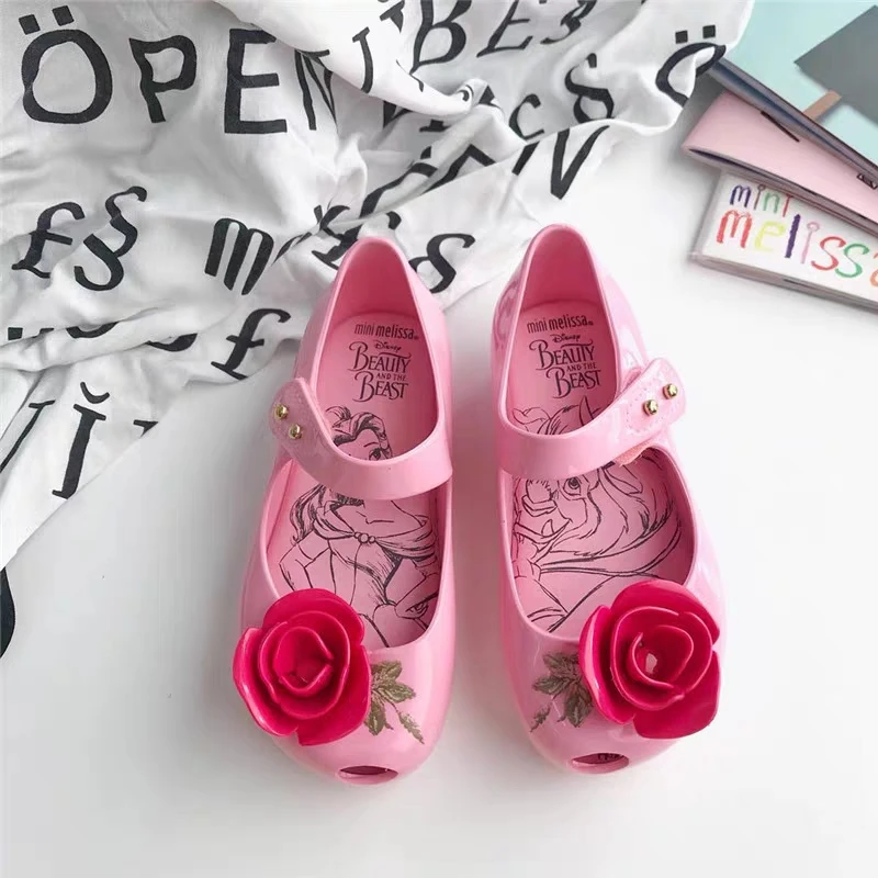 Melissa Mini New Beauty Beast Детские желейные сандалии босоножки для девочки принцессы