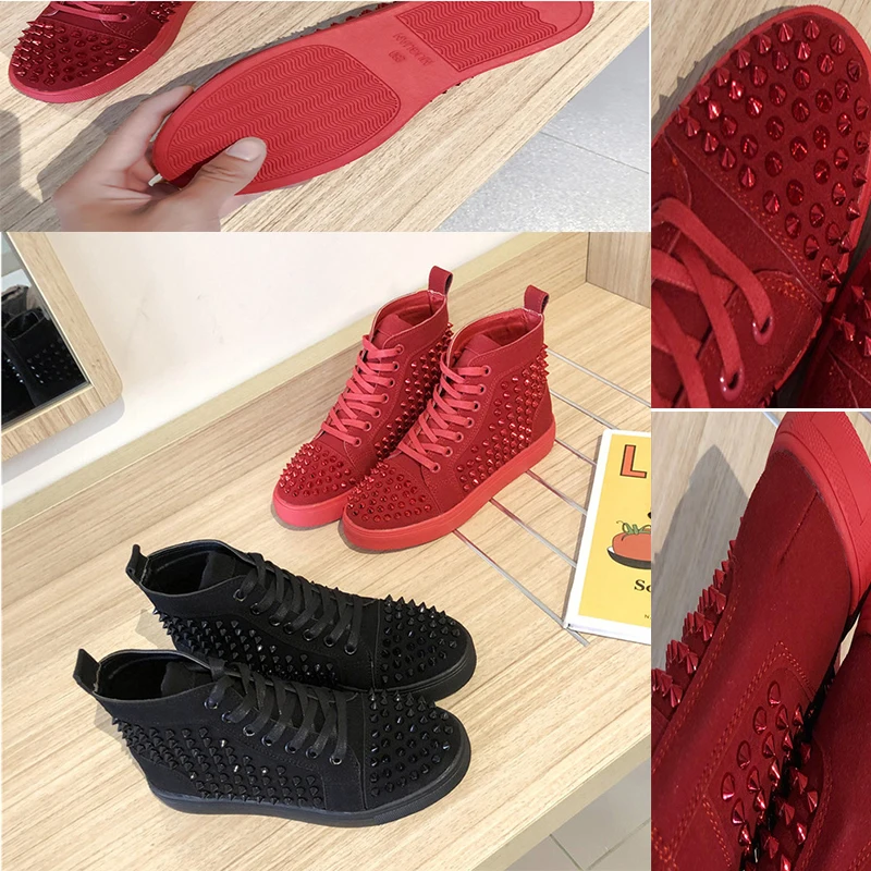 Noble Footwear Men and woman Vulcanized Casual Shoes 2020 Rivet Leather Flat Ankle Fashion Male Big Size | Обувь