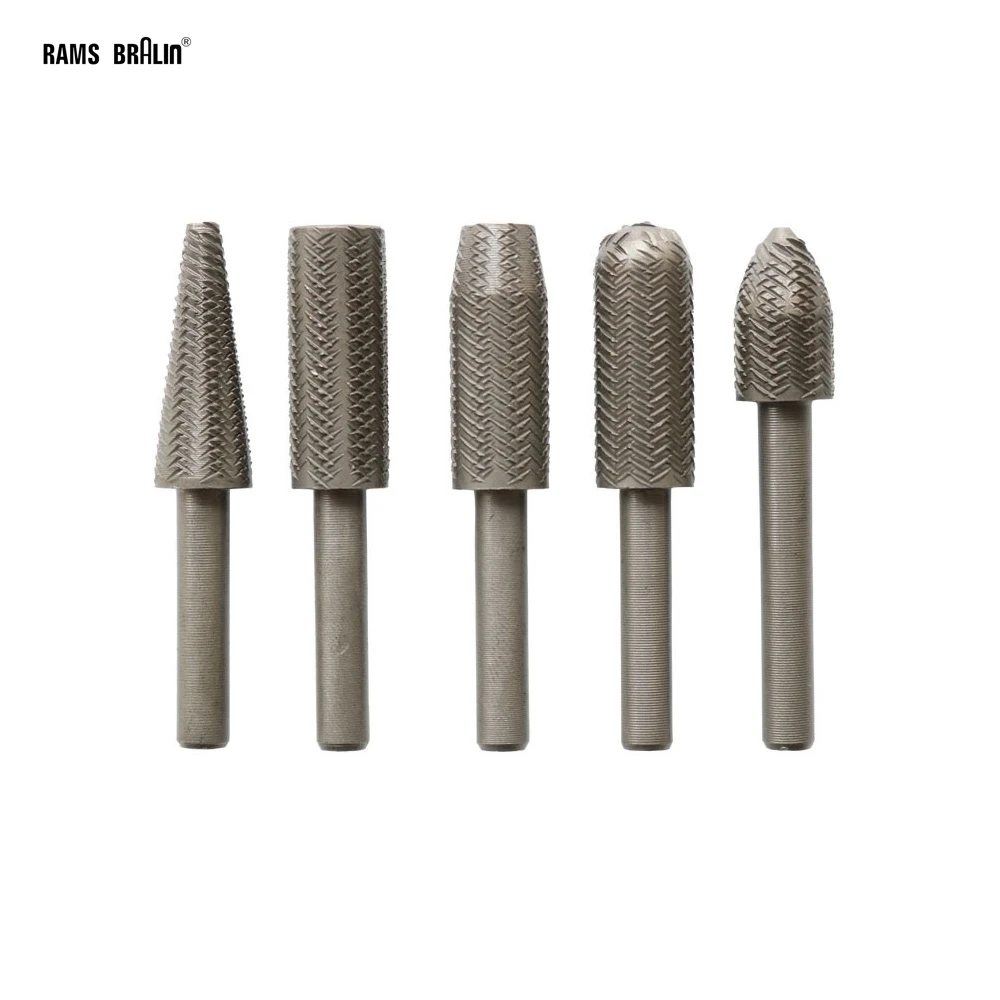 

5 pcs/set Rotary Soft Metal Grinding Steel File Drill Head Tool