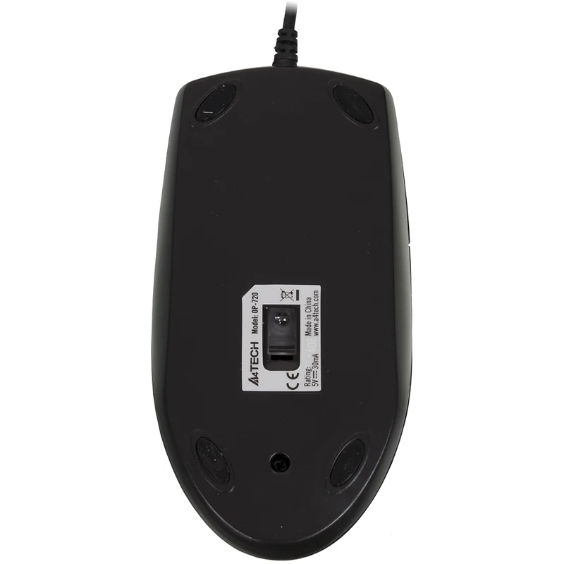 Мышь A4 OP-720, проводная, USB, черный