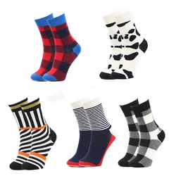 Autumn Winter Cotton Fashion Hip Hop Man Woman Sock Harajuku Geometric Socks Business Sock Tube Socks Funny Sokken Gifts for Men