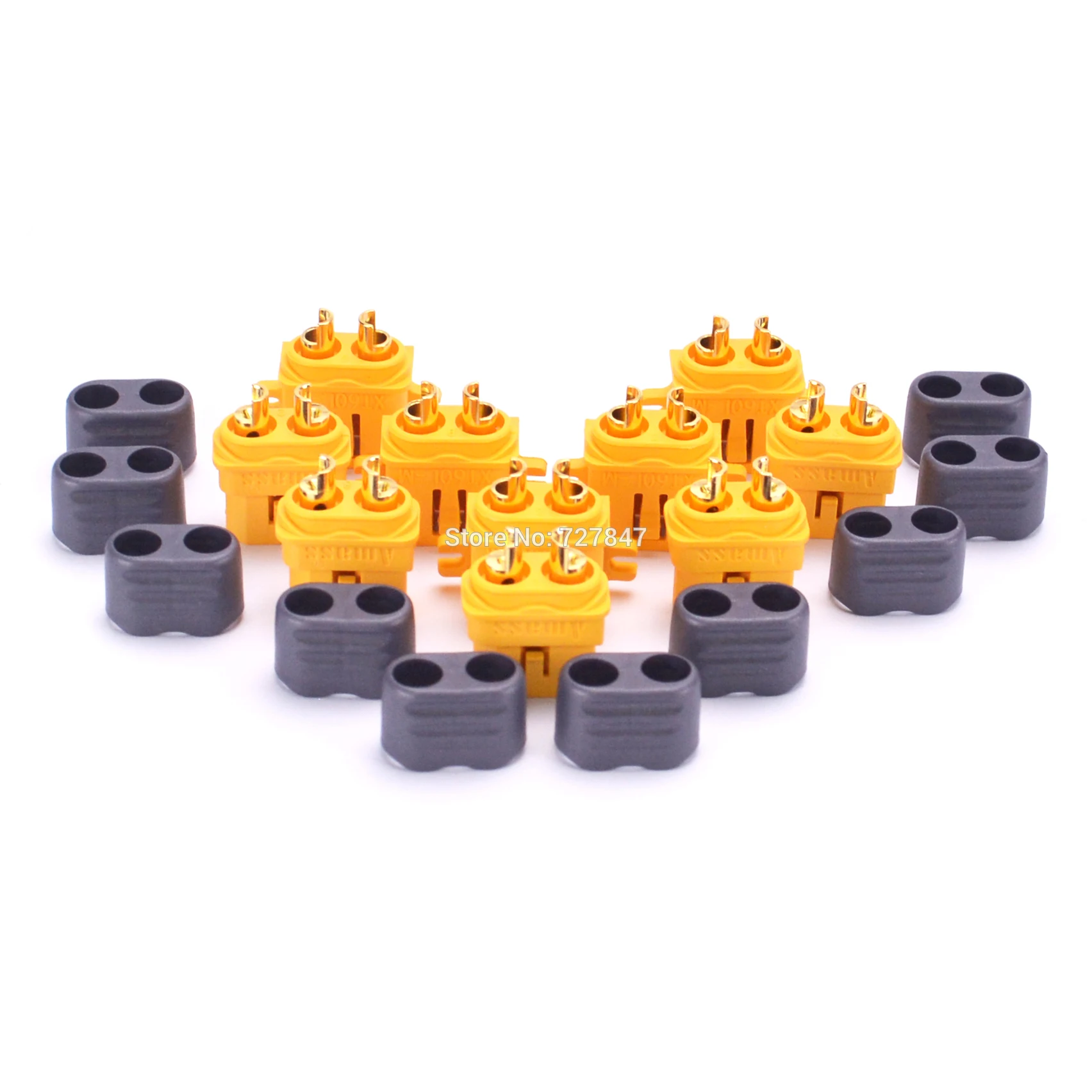 

5 / 10 pairs Amass XT60L XT60-L Connectors plugs With Sheath Housing Male & Female spare parts for DIY RC Models
