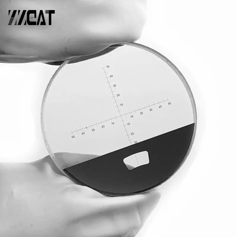 912 DIV 0.1mm Optical Glass Reticle Microscope Micrometer Calibration Slide Ruler mm Scale for Telescope