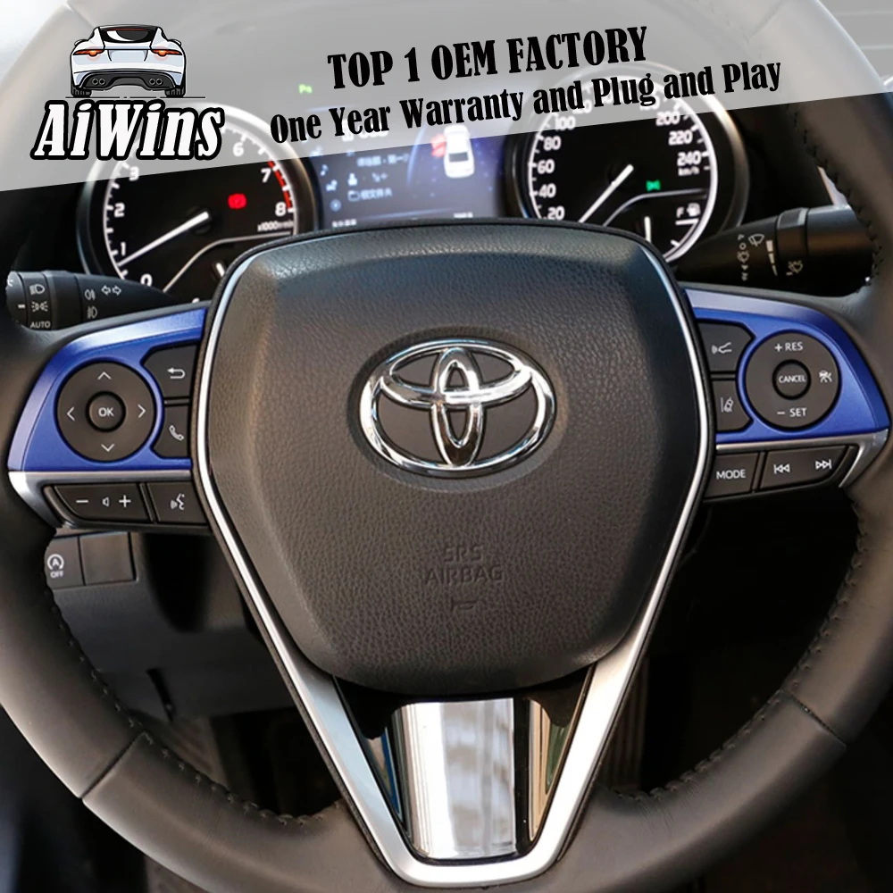 Автомобильный Стайлинг для Toyota Camry- украшение интерьера блестки автомобиля многофункциональные рулевые кнопки отделка полосы