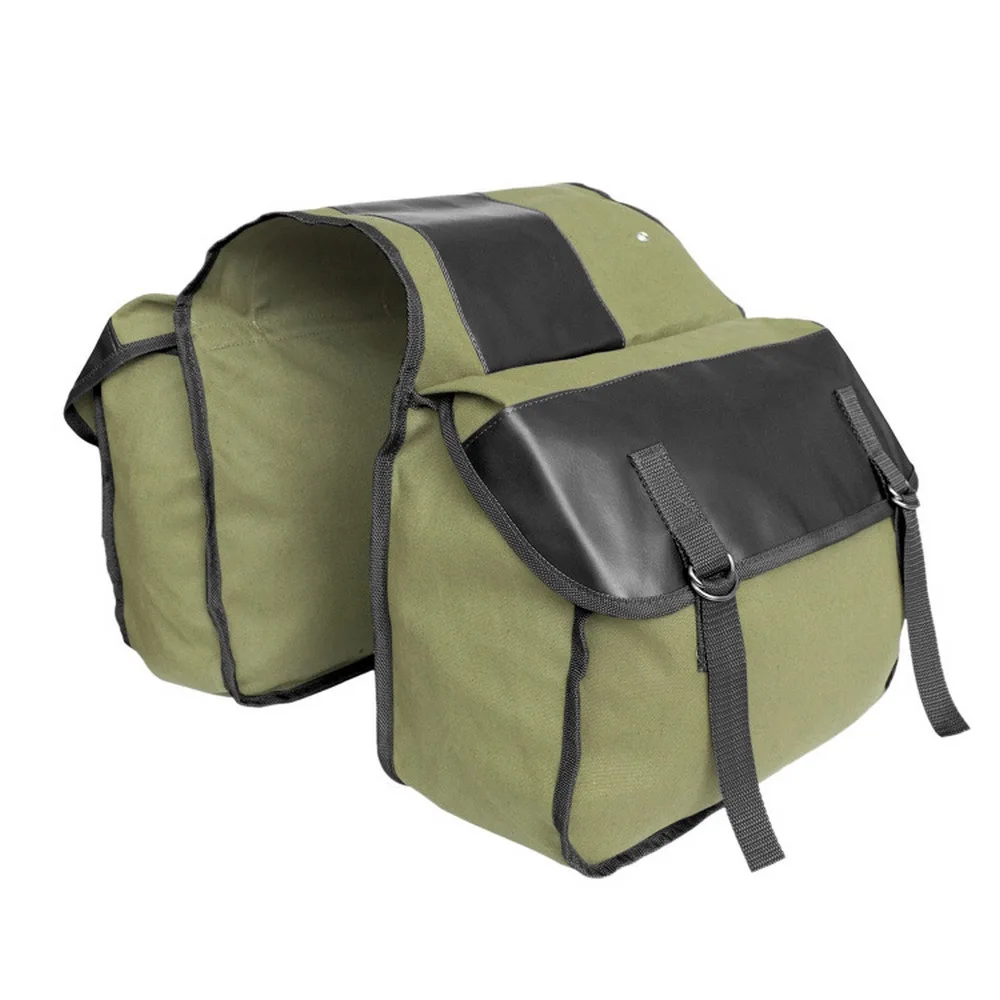 Feardevil Motorcycle Saddle Backpack Bag Container Case Storage Pockets Canvas Leather Waterproof Motorcycle Bag Strong Sturdy