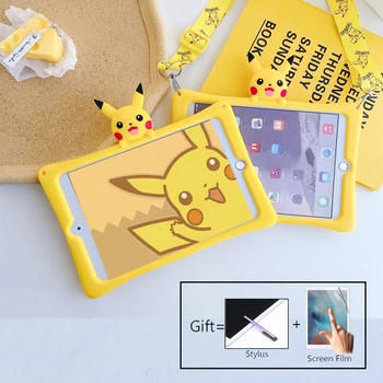 

Kids Shockproof Safe Case for iPad Air Air 2 Cartoon Silicone Stand Tablet Cover for iPad 6th 9.7 7th Gen 10.2'' 2019 iPad 10.5