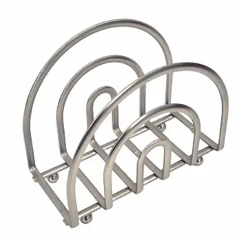 

Silver Kitchen Racks Wrought Iron Paper Towel Rack Chopping Board Rack Non-Slip Napkin Rack Kitchen Storage