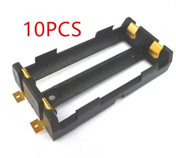 

HJXY 10 Pcs / Lot 2X18650 Battery Box High Quality SMD Battery Holder With Bronze Pins TBH-18650-2C-SMT