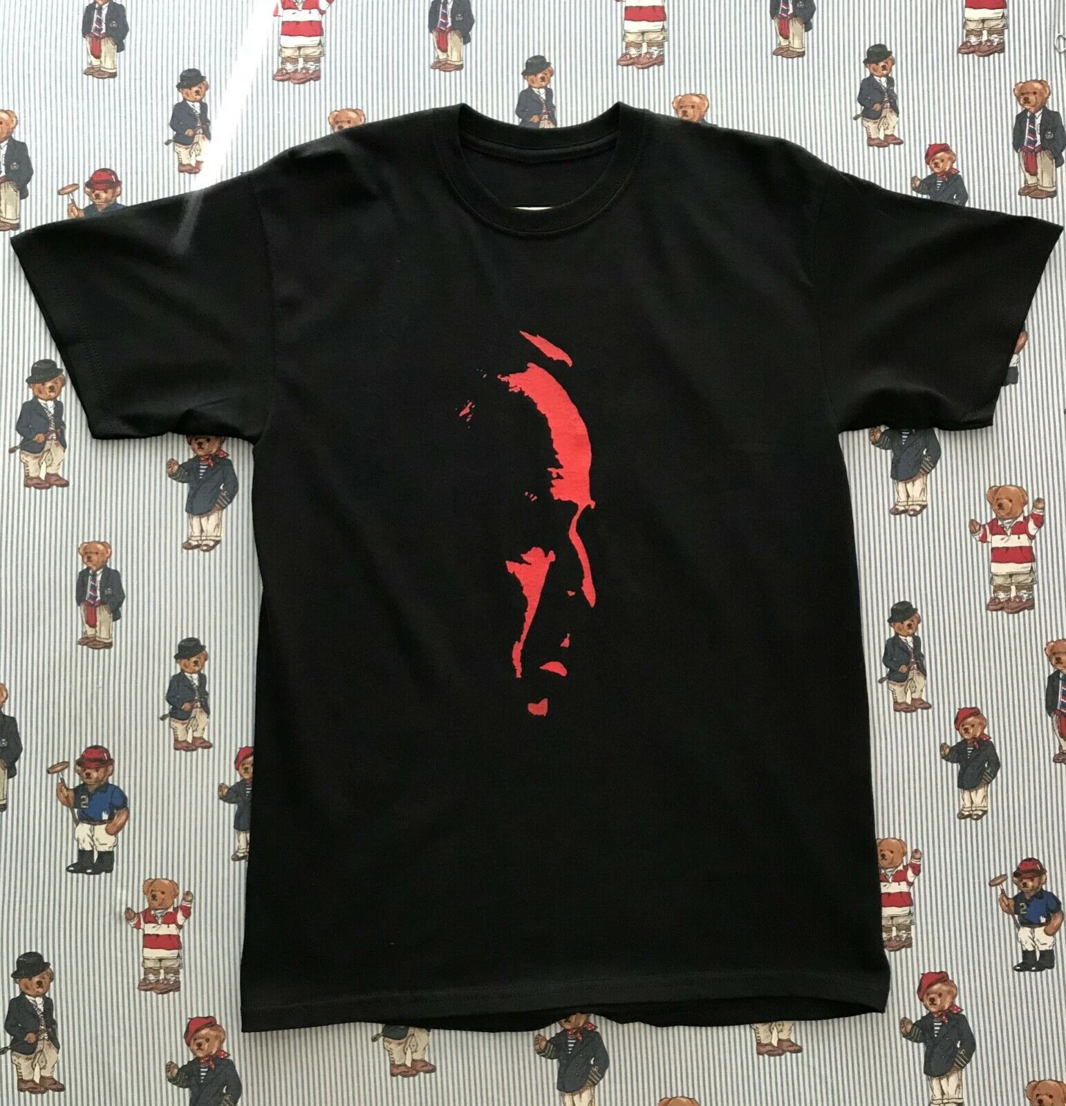 Винтажная рекламная акция крестный отец Marlon Brando Al Pacino черная рубашка Harajuku