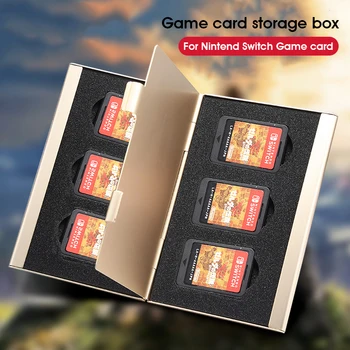 

Game Card Box For NINTENDO SWITCH Card Top-quality Aluminum Alloy 6 digits Card Storage Box For NS Switch