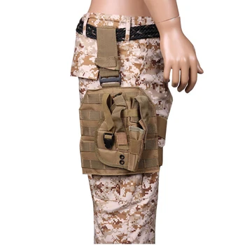 

Military Army Tactical Drop Leg Thigh Pistol Gun Holster Multi-function Platform Panel with MOLLE Pouches Hunting Bag Gear