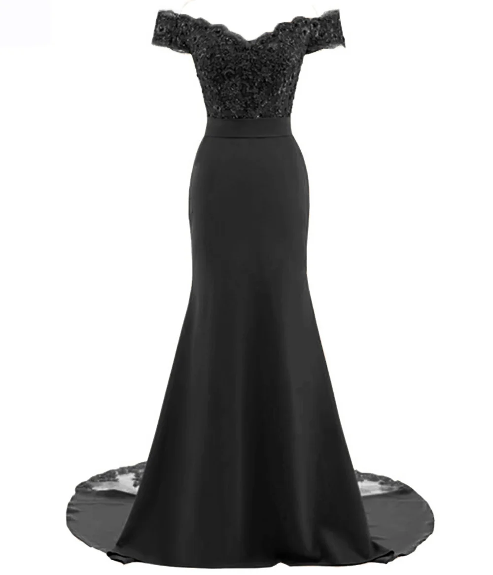 Vrouwen Kralen Applicaties Mermaid Bruidsmeisje Jurk Uit De Schouder Lange Avondjurken Zwart Roze Tiffany Blue Blush Vrouwen Kralen Applicaties Mermaid Bruidsmeisje Jurk Uit De Schouder Lange Avondjurken Zwart Roze Tiffany Blue Blush
