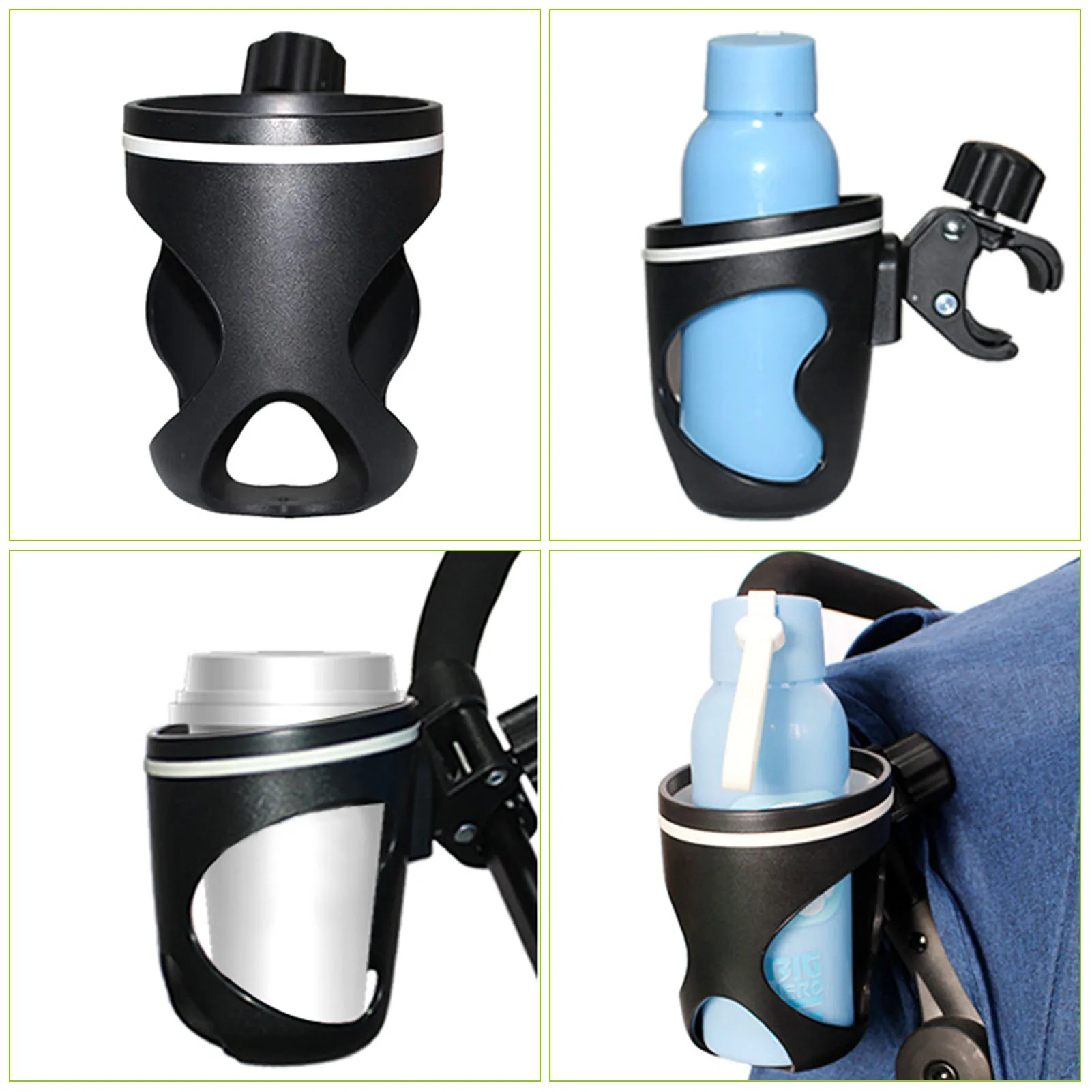 1 Pc Baby Stroller Cup Holder ABS Universal 360 Rotation Clip On Phone Holder Bottle Keeping Carrying Organizer Bicycle Outdoor Baby Strollers medium