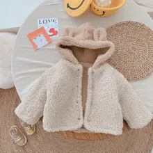 

Girl Wool Coat Children Clothing Winter Warm Coat Plus Velvet Thickening Toddler Girl Long Sleeve Hoodie Kids Clothes 1-3 Years