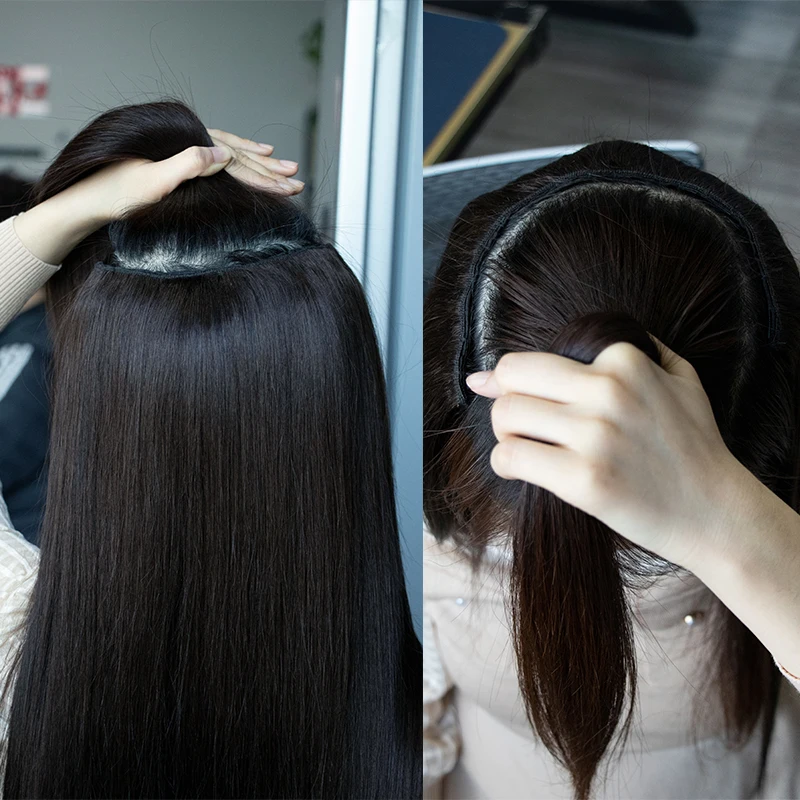 MRSHAIR U Type Clip in Extension Natural Hair Extensions Thick Volume Full Head Machine Remy 100% Human Hair #2 #1B #60 160G