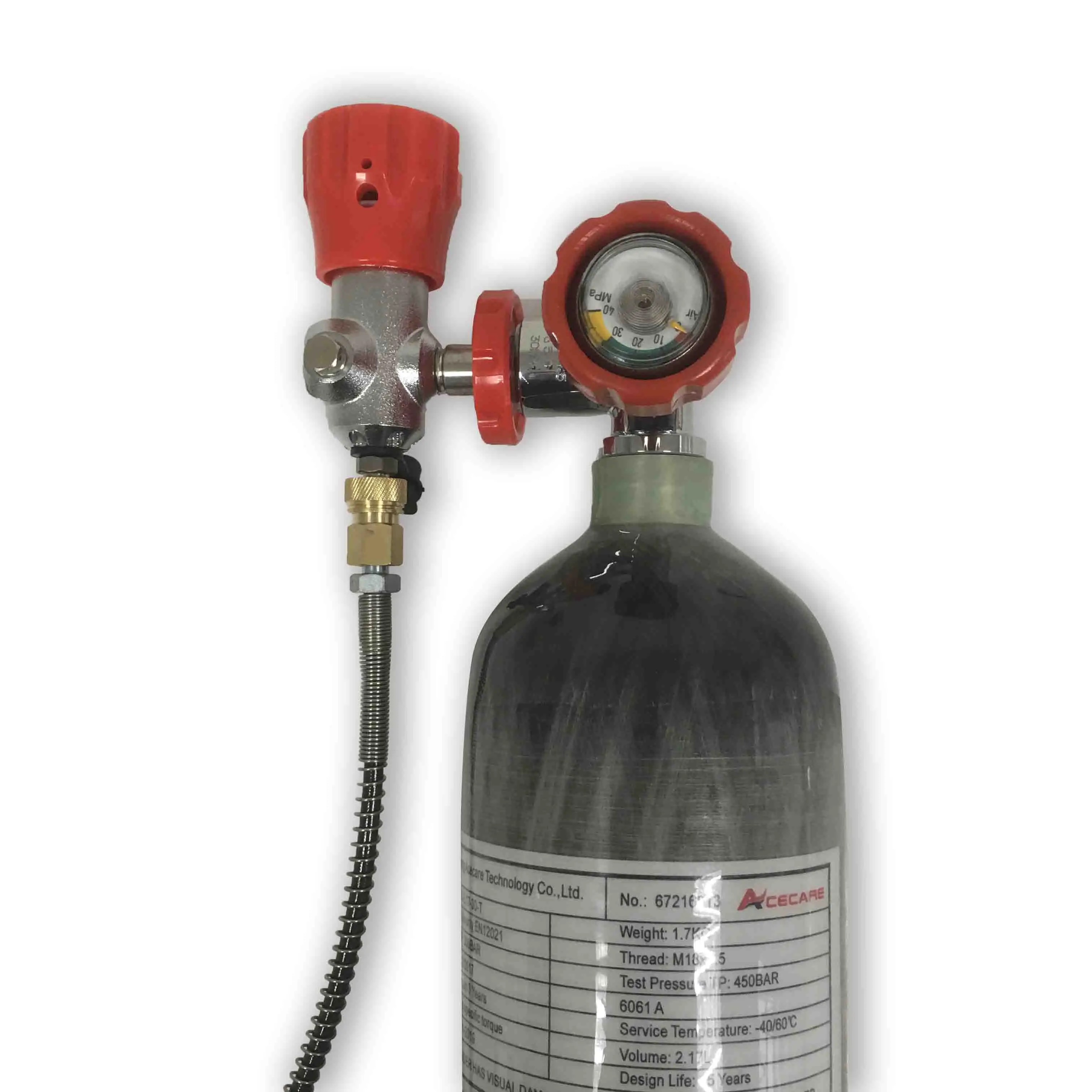 AC1217101 Cylinder Scuba Pcp Air Rifle 2.17L 300Bar Carbon Fiber Paintball Tank Compressed Air Gun Pcp Airforce Condor Acecare