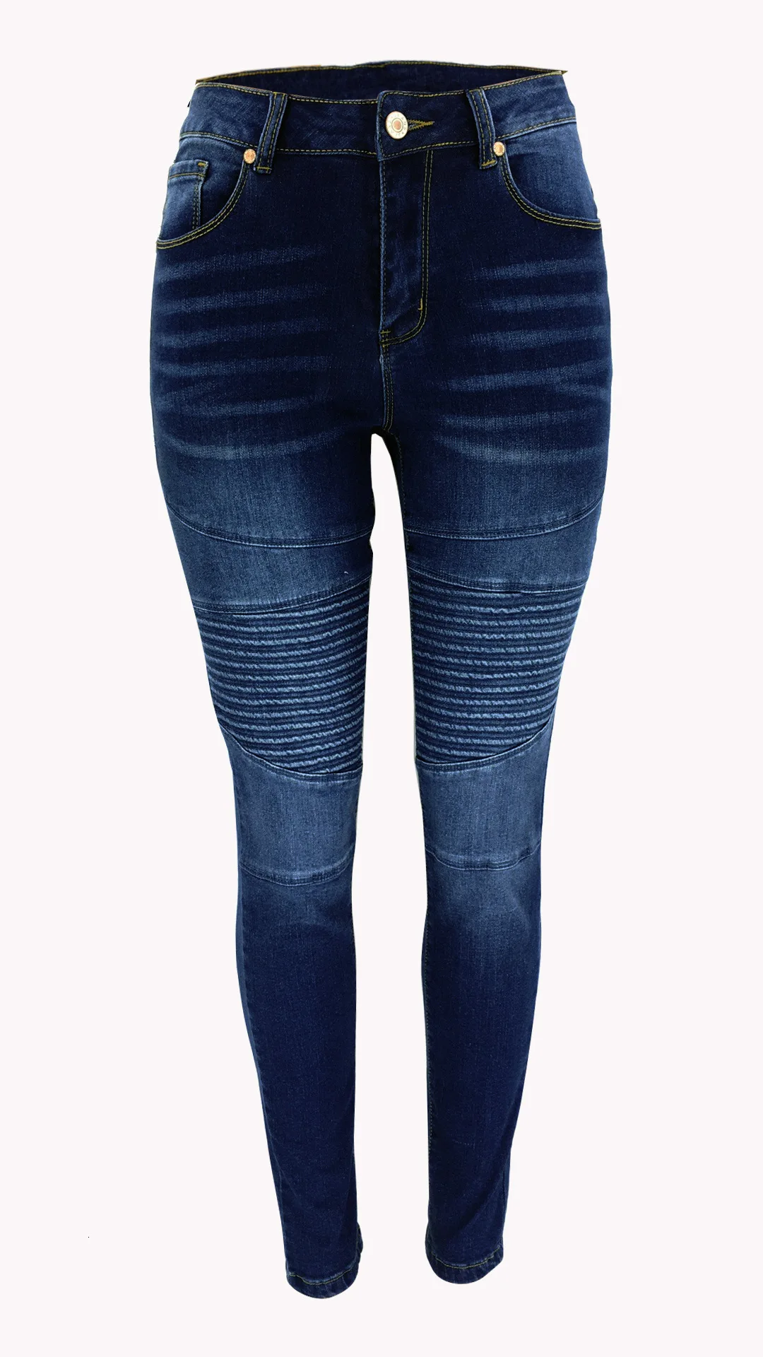 Женские джинсы с завышенной талией, женские эластичные Стрейчевые джинсы, женские потертые джинсы, обтягивающие плиссированные брюки-карандаш размера плюс